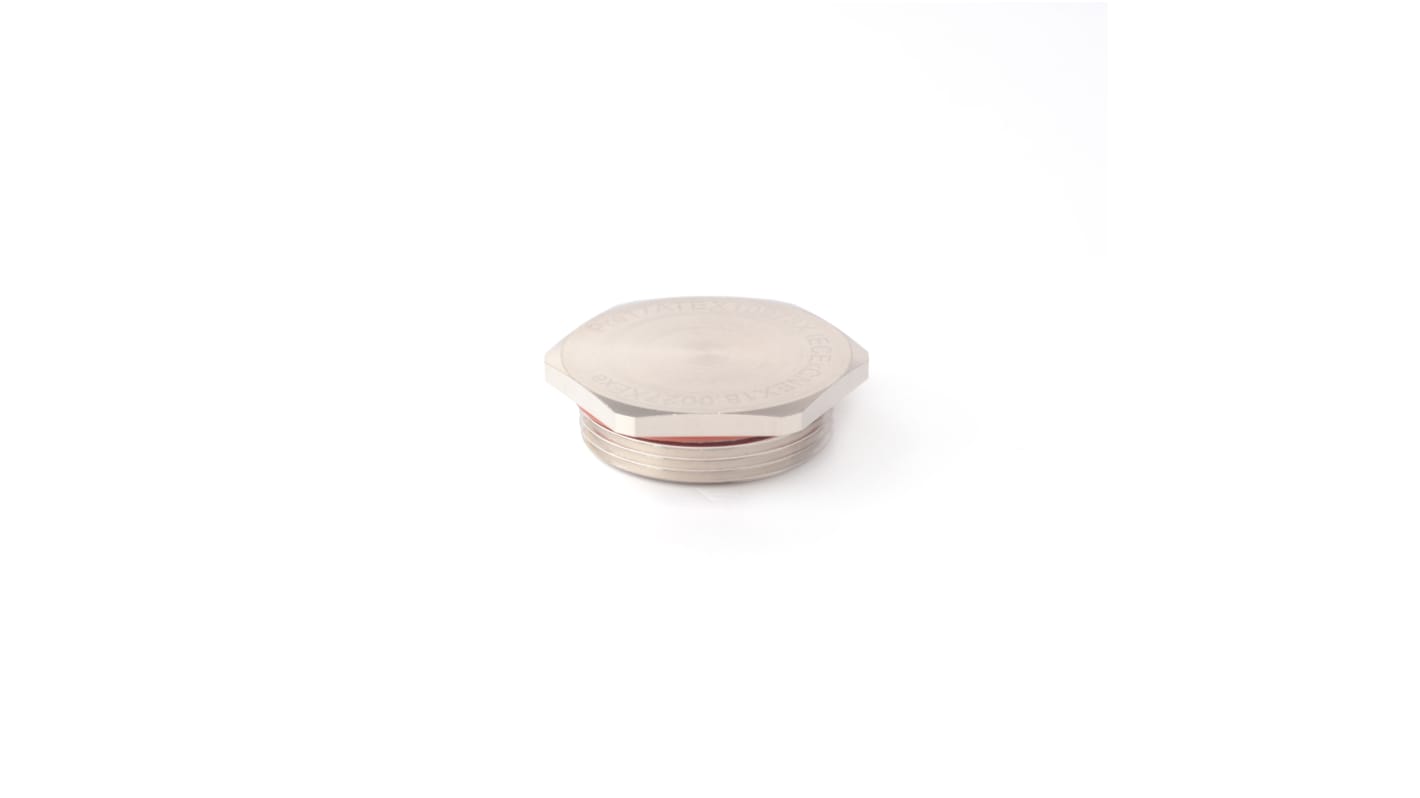Kabelová průchodka zaslepovací zátka Se závitem Niklovaná mosaz M32 32.2mm, IP68 RS PRO