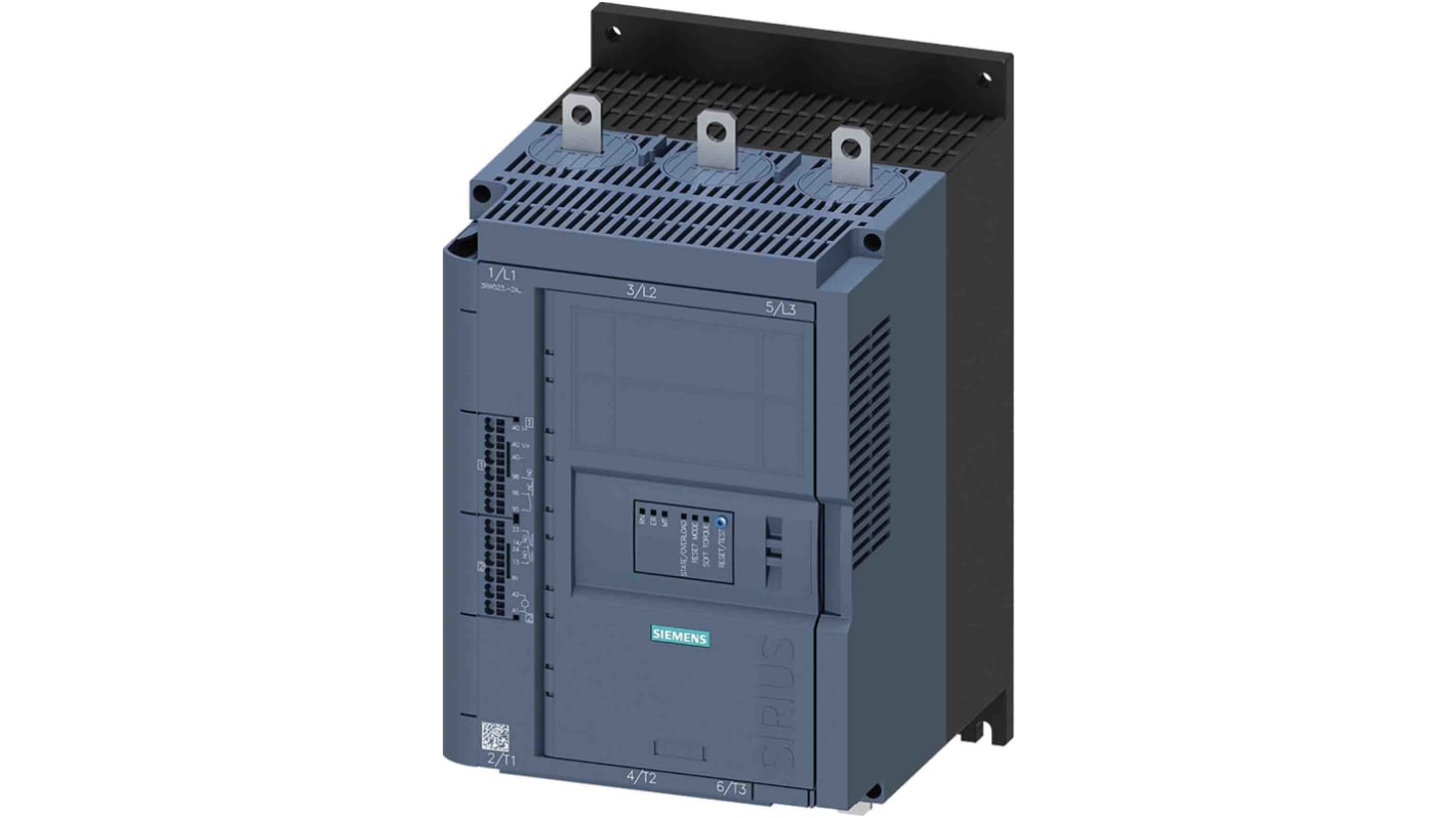 Démarreur moteur progressif, triphasé Siemens, 110 kW 600 V c.a. 171 A