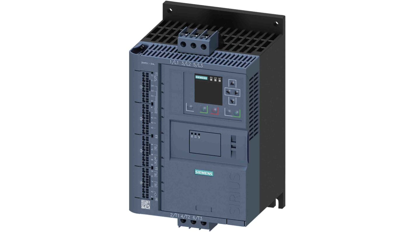 Siemens SIRIUS 3RW Motor Starter, , 11 kW, 600 V ac, 3 Phase