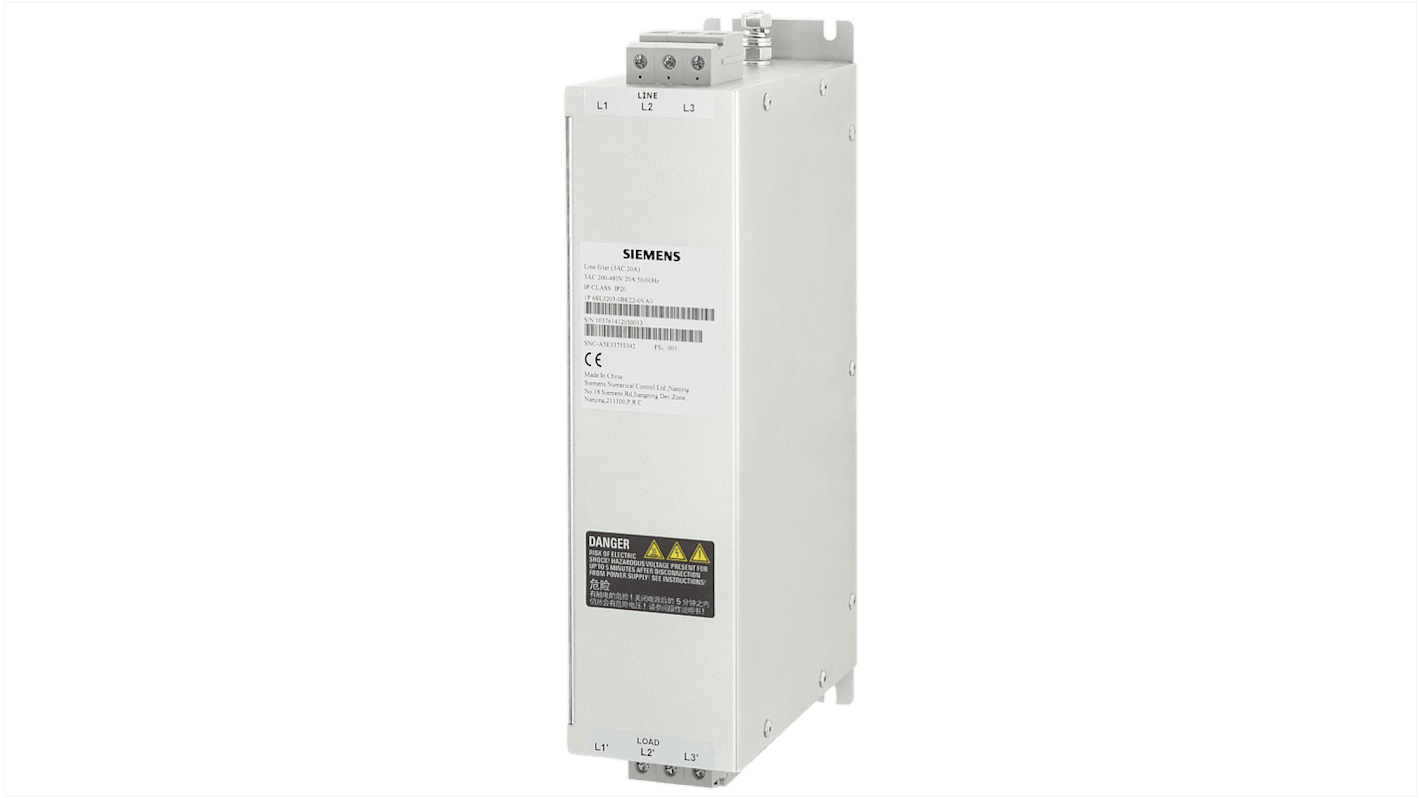 Siemens SINAMICS V EMV-Filter, 480 V, 20A, Schraub, 3-phasig