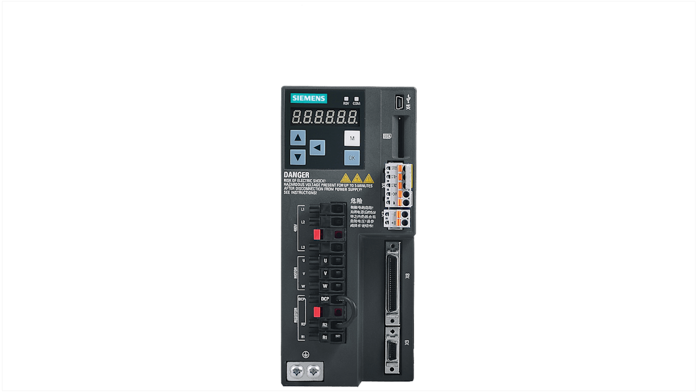 Servodrive Siemens, trifásico, 380 - 480 V., 9 A, 1 kW