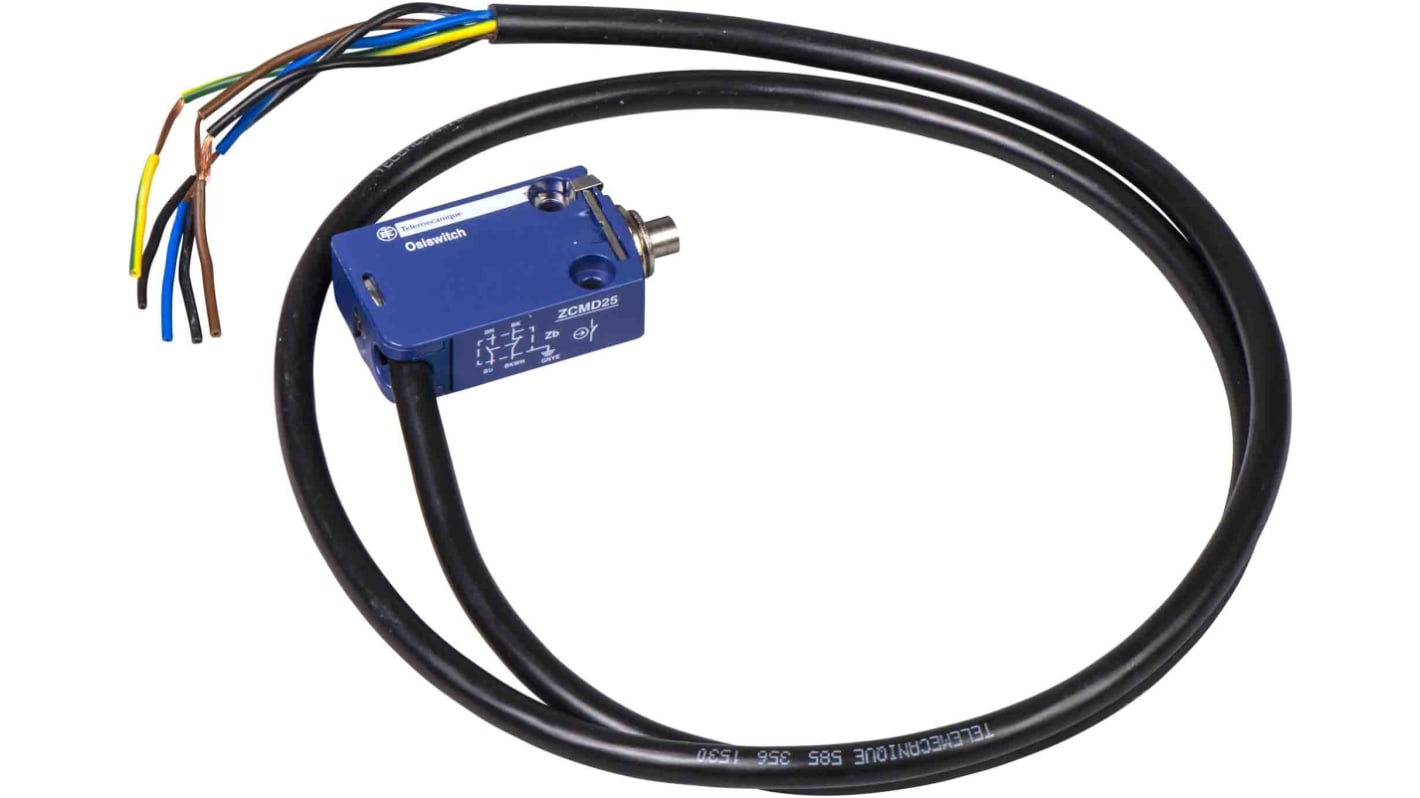 Telemecanique Sensors Plunger Limit Switch, 1NC/1NO, IP66, IP67, IP68, 2P, Zamak Zinc Alloy Housing, 240V ac Max, 1.5A