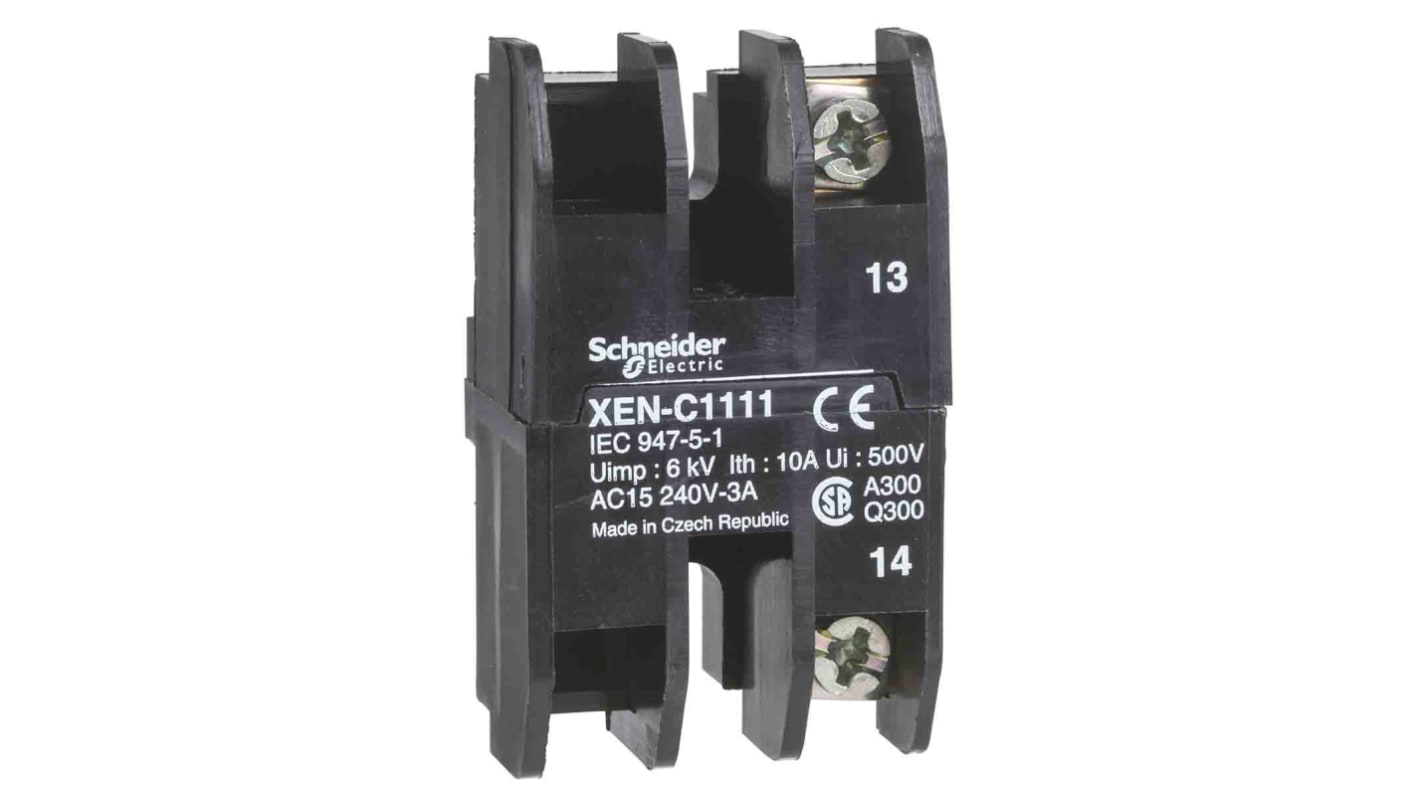 Schneider Electric XENC Series Contact Block, 240V, 1 NC
