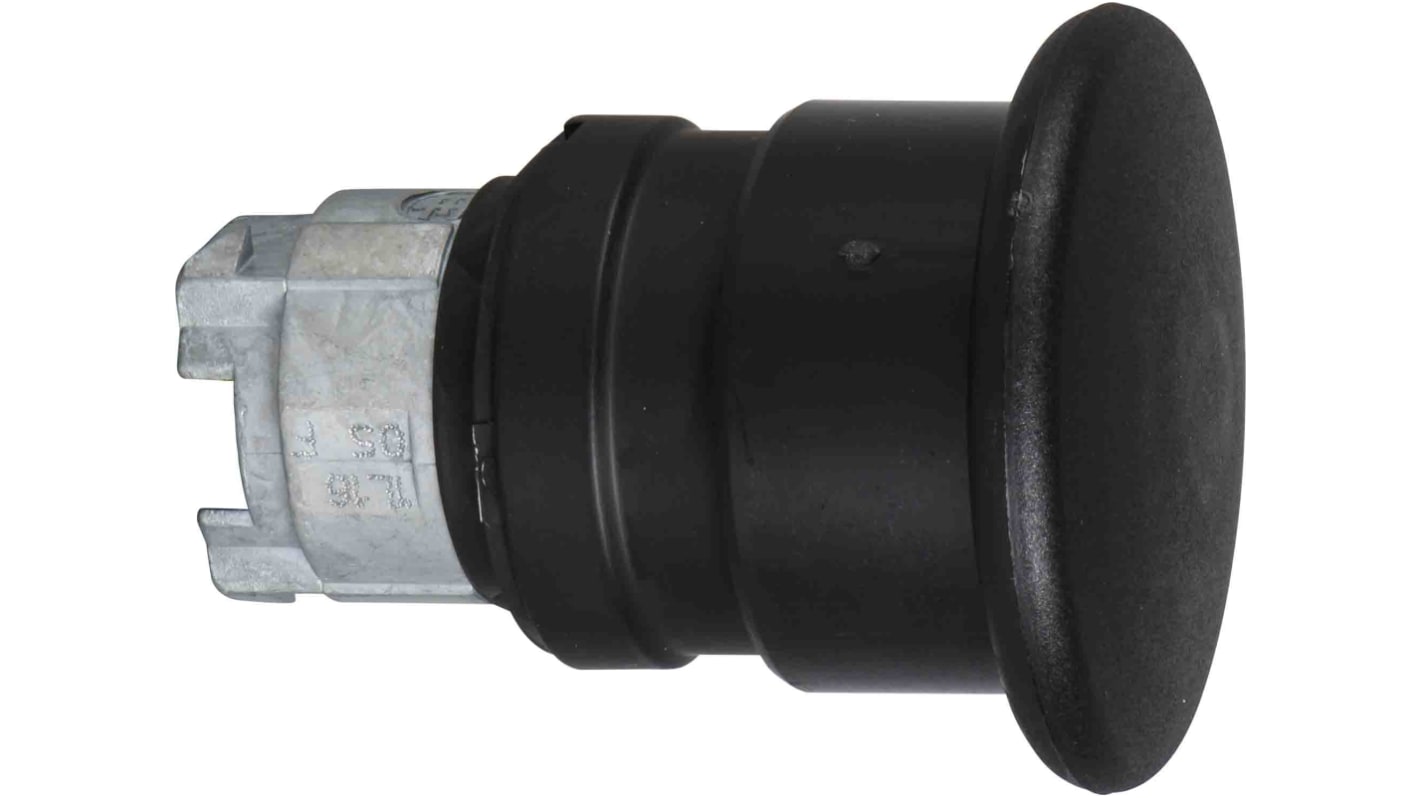 Tête de bouton poussoir Schneider Electric, ZB4 Noir, Ø découpe 22mm, Retour par ressort