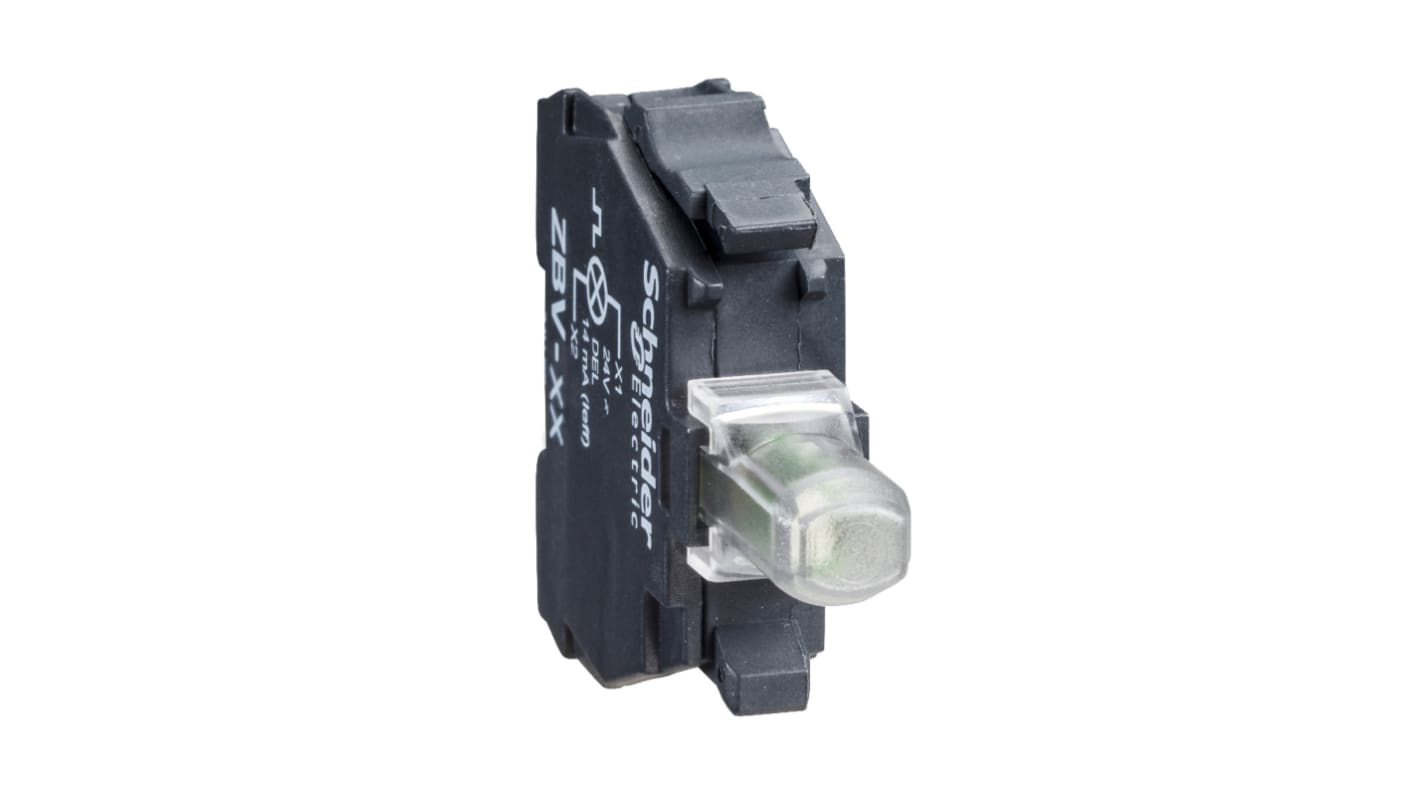 Schneider Electric ZBV Lichtblock Anzeigenblock Universal-LED Weiß beleuchtet, 24V Schraubanschluss