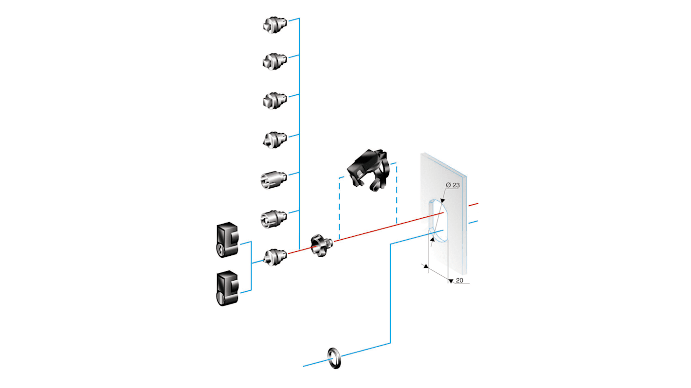 Schneider Electric 5mm Double Bit Lock Insert For Use With Large Escucheon