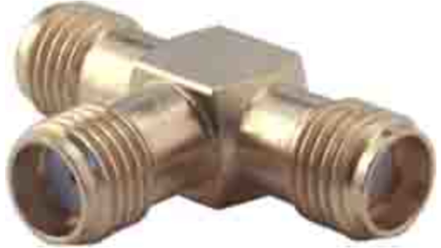 Adaptador de RF Huber+Suhner 46_SMA-50-0-1/111_NE, Hembra En T SMA a Hembra SMA, 18GHz