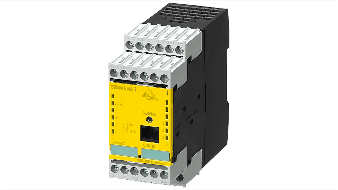 Siemens ASIsafe Extended AS Interface Safety Monitoring Safety Relay, 250V, Dual-Channel