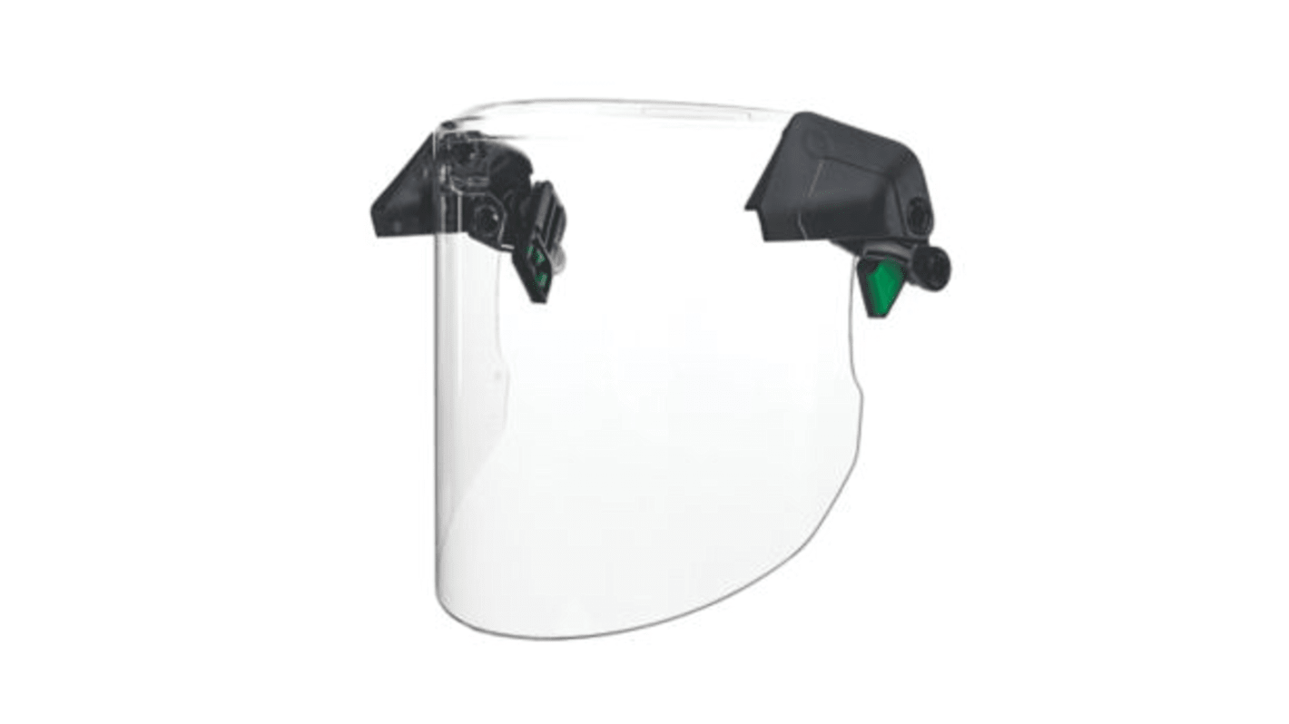 MSA Safety Clear Flip Up PC Face Shield with Brow Guard , Resistant To Chemical splash, Impact