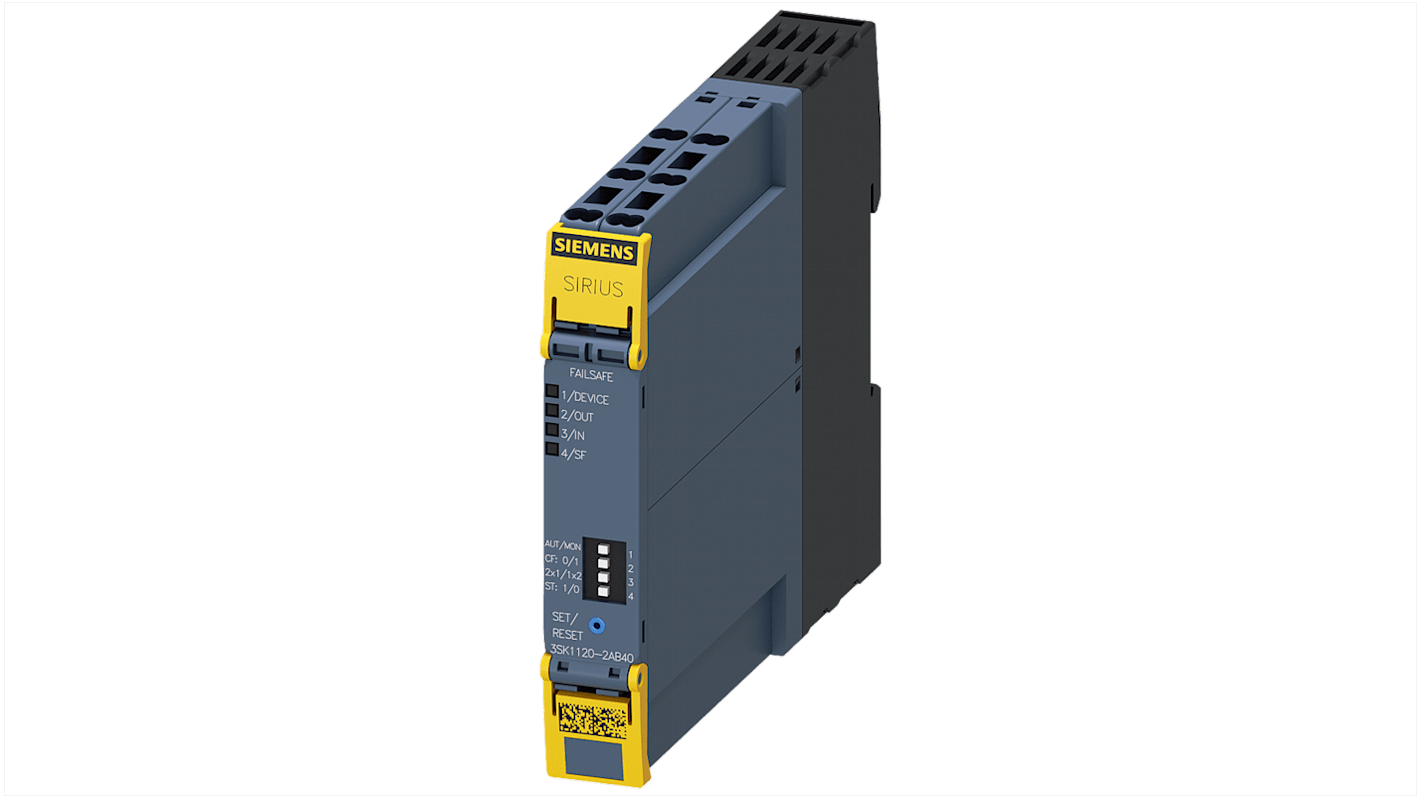 Siemens SIRIUS 3SK1 Safety Relay, 24V dc, Dual-Channel, 1 Safety Contacts