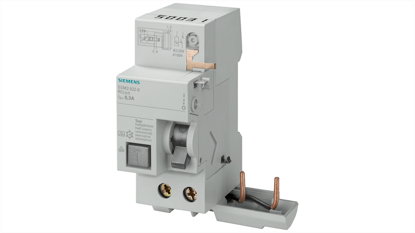 Siemens SENTRON 5SM2 MCB, 2P, 63A, Type AC