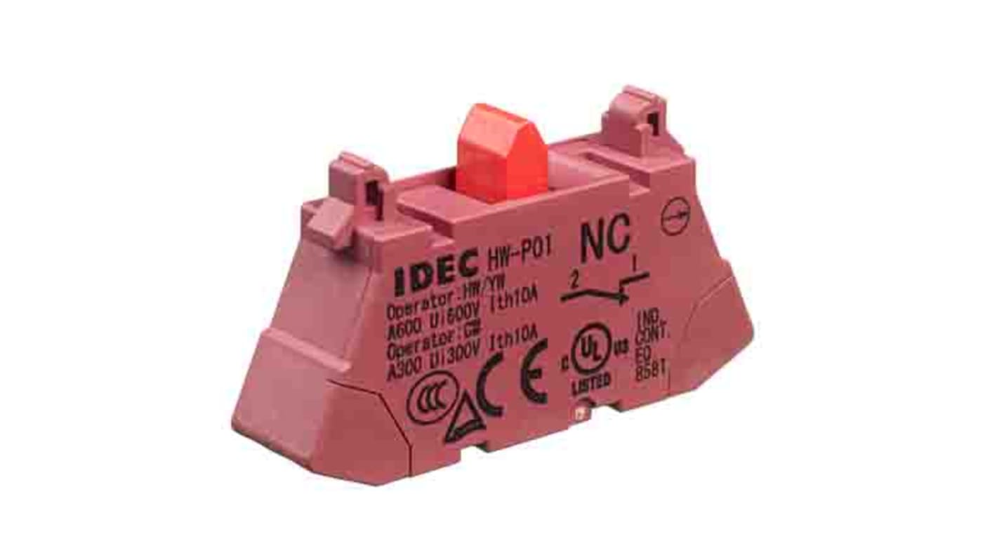 Idec HW Kontaktblock, 1 Öffner, 24 V, 48 V, 50 V, 110 V, 220 V, 440 V