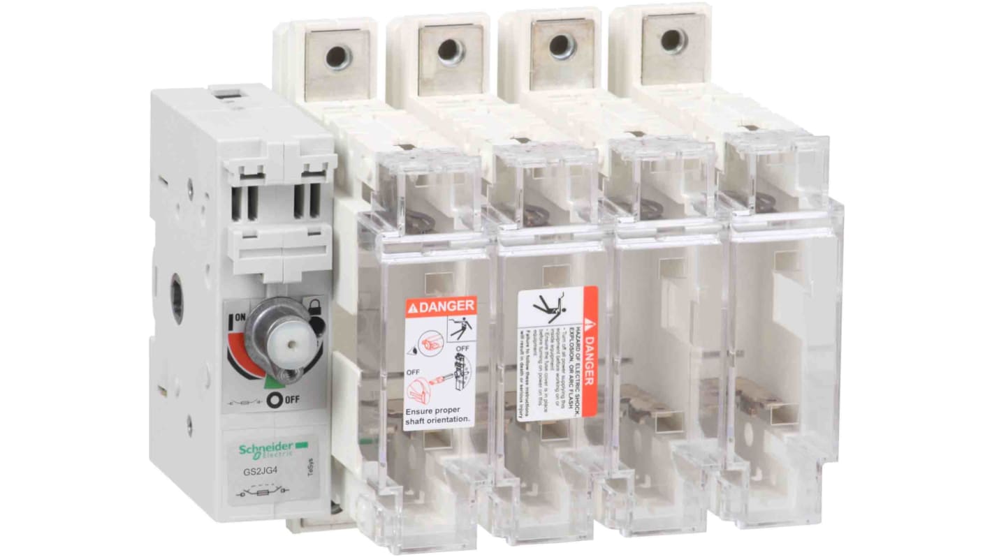 Sezionatore portafusibili Schneider Electric GS2JG4 4 N/A, corrente max 100A, 4, fusibile 22 x 58mm TeSys GS2J