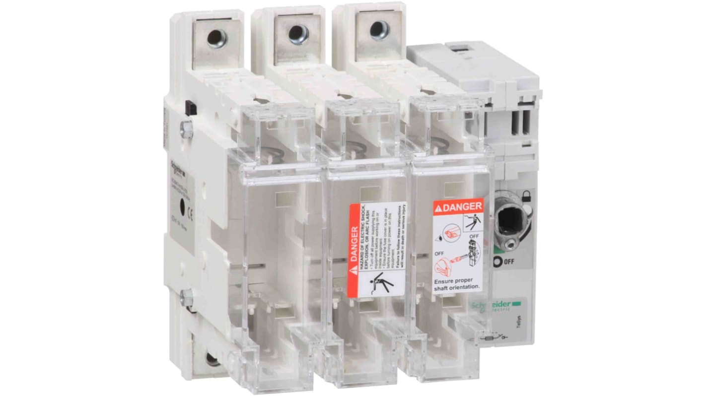 Schneider Electric Fuse Switch Disconnector, 3 Pole, 125A Max Current, 125A Fuse Current