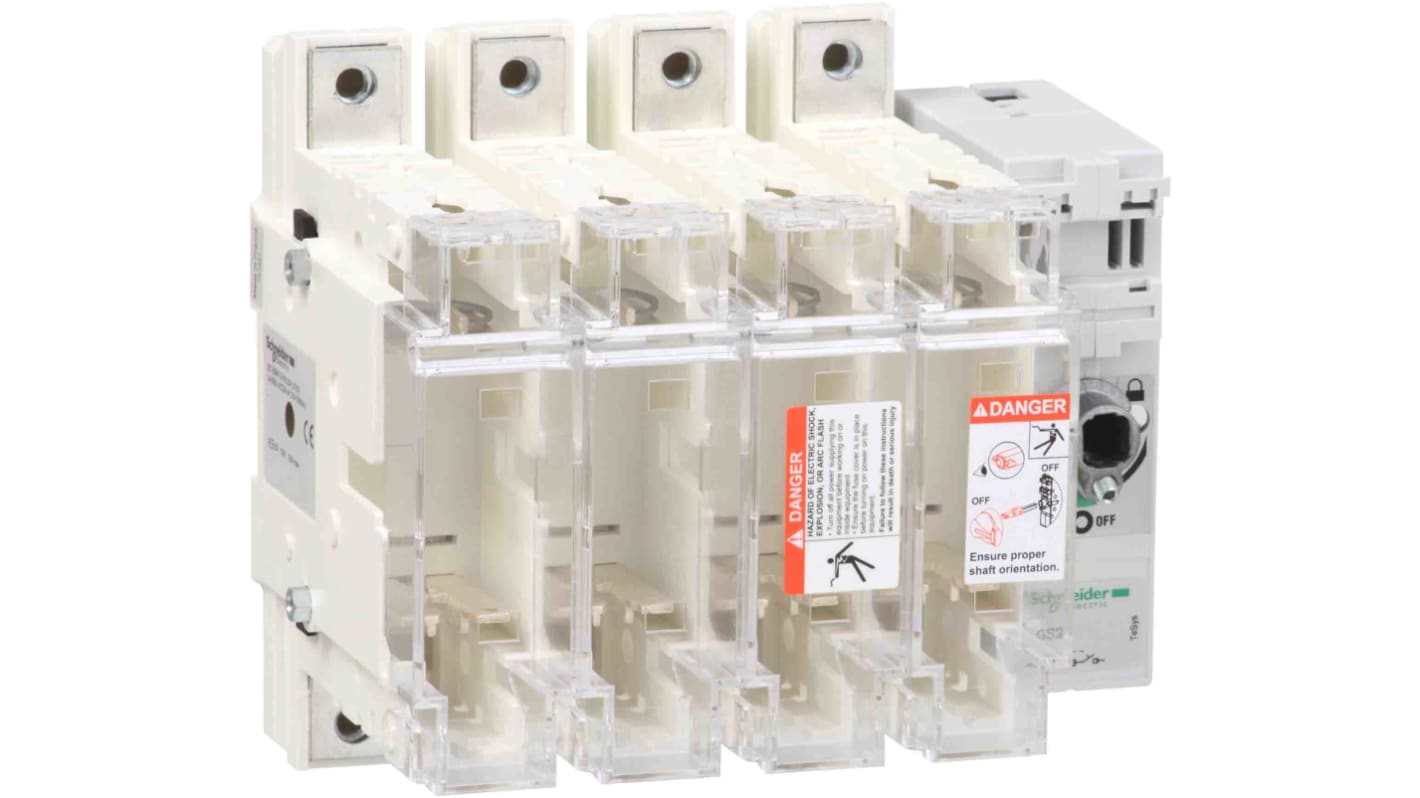 Schneider Electric Fuse Switch Disconnector, 4 Pole, 125A Max Current, 125A Fuse Current