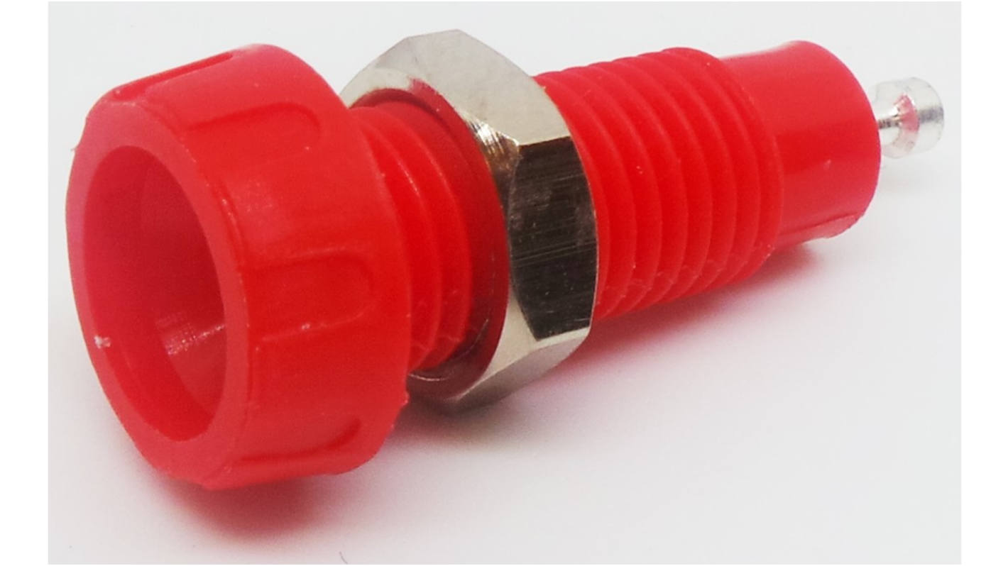 RS PRO Red Female Banana Socket, Solder Termination, 10A, 50V, Silver Plating