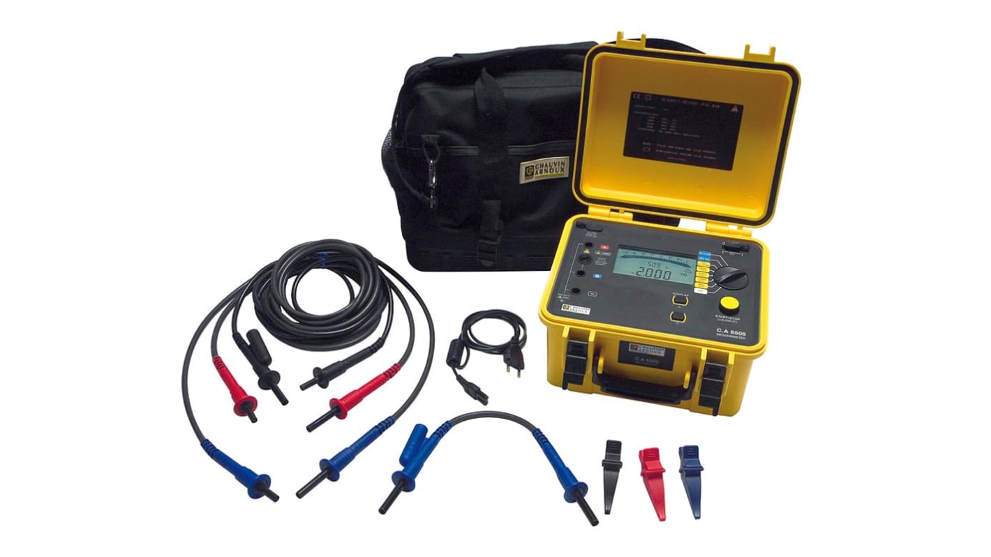 Chauvin Arnoux CA 6505 Insulation Resistance Tester, 40V Min, 5100V Max, 000 V CAT III, 1