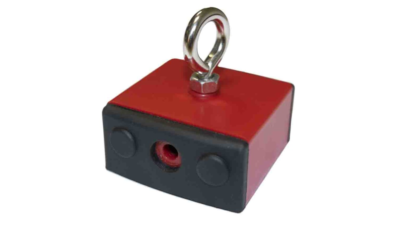 Holding Magnet, 45kg for fl at steel surfaces, Hand tools and other ferrous items on contact, nails