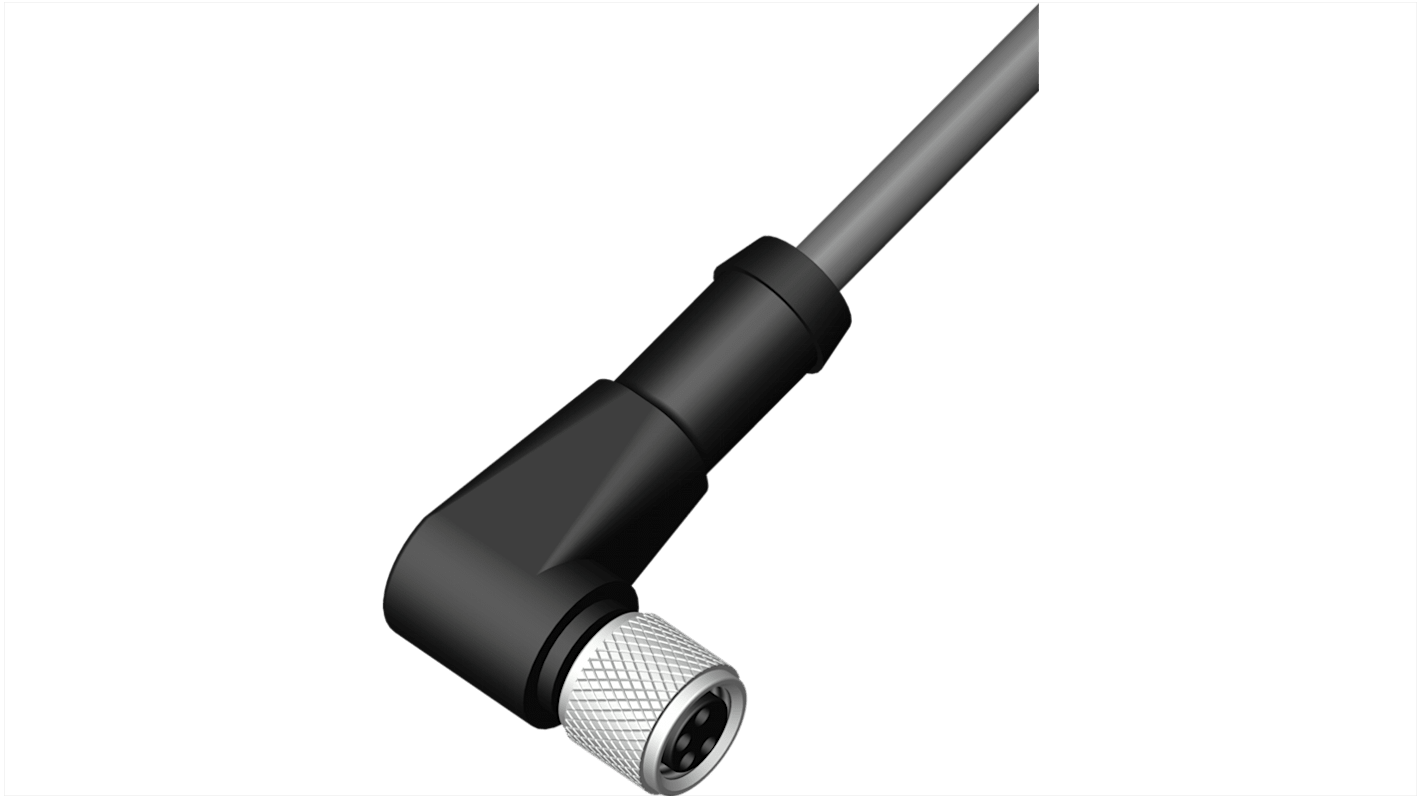 RS PRO Right Angle Female 4 way M8 to Unterminated Sensor Actuator Cable, 5m