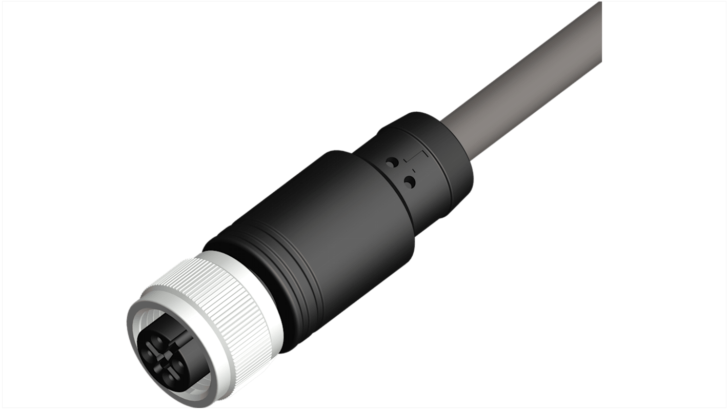 RS PRO Straight Female 4 way M12 to Unterminated Sensor Actuator Cable, 10m