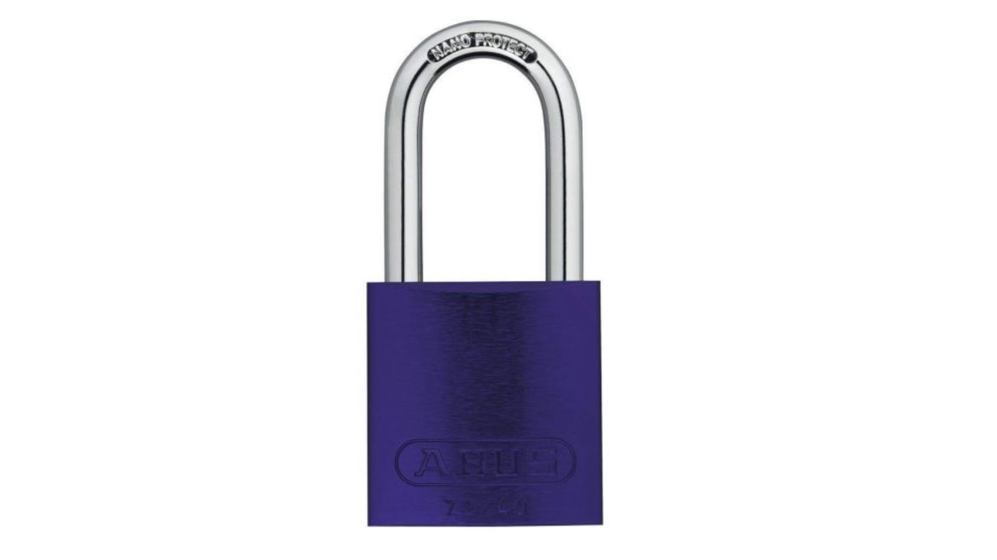 ABUS Aluminium Vorhängeschloss mit Schlüssel gleichschließend, Bügel-Ø 6mm x 39mm