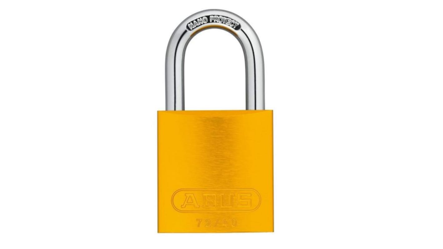 ABUS Aluminium Vorhängeschloss mit Schlüssel gleichschließend, Bügel-Ø 6mm x 27mm