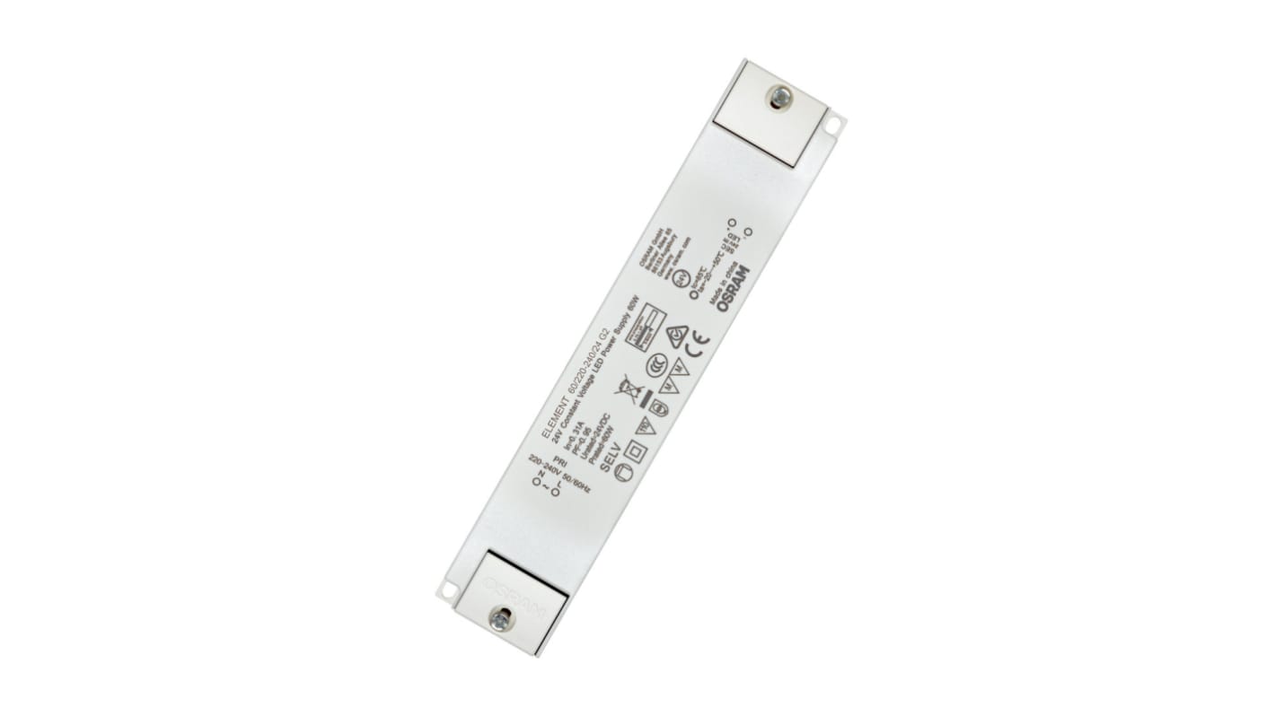 Osram LED Driver, 24V Output, 60W Output, 25A Output, Constant Voltage