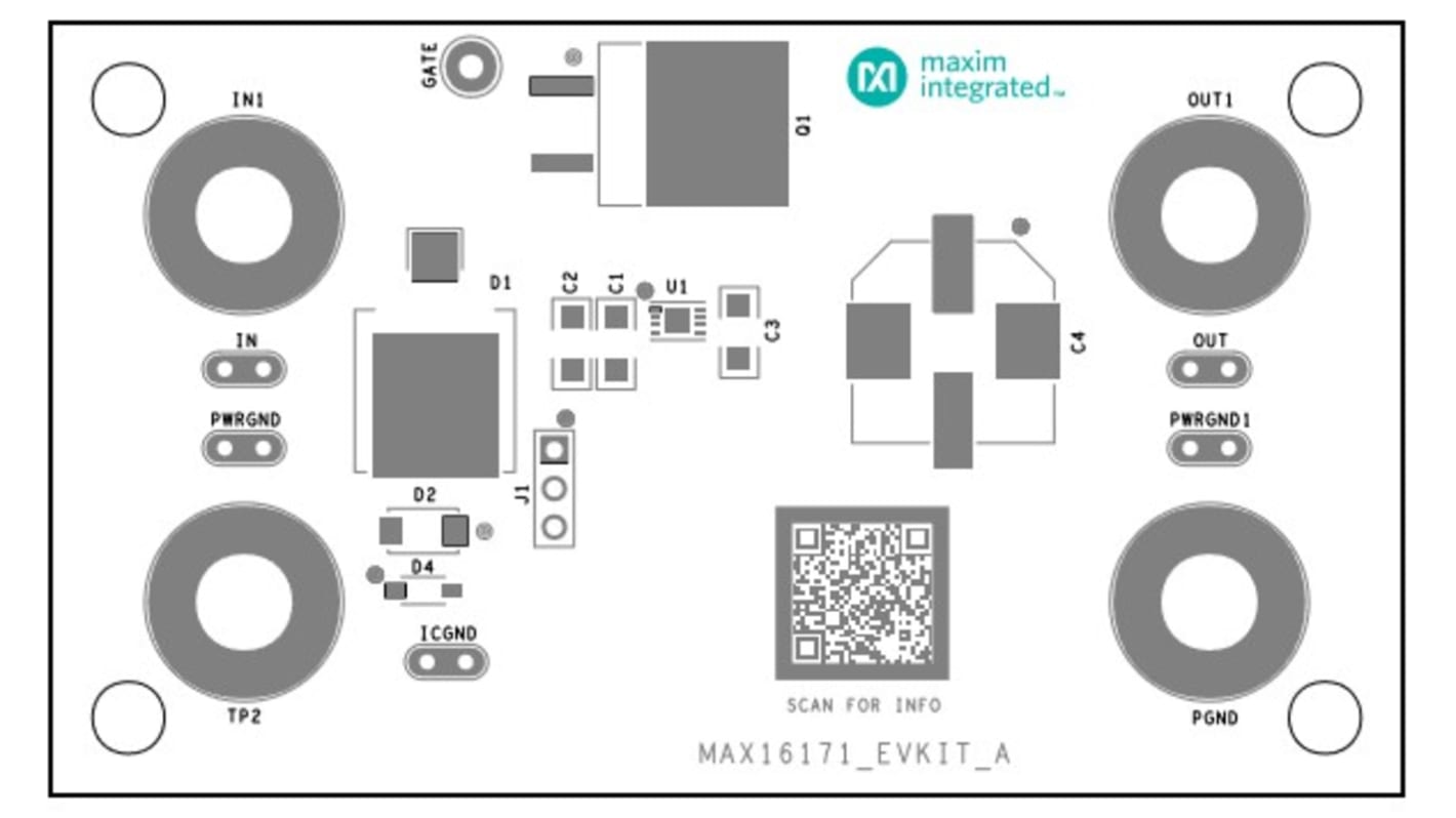 Administración de potencia Maxim Integrated Evaluation Kit for the MAX16171 - MAX16171EVKIT#