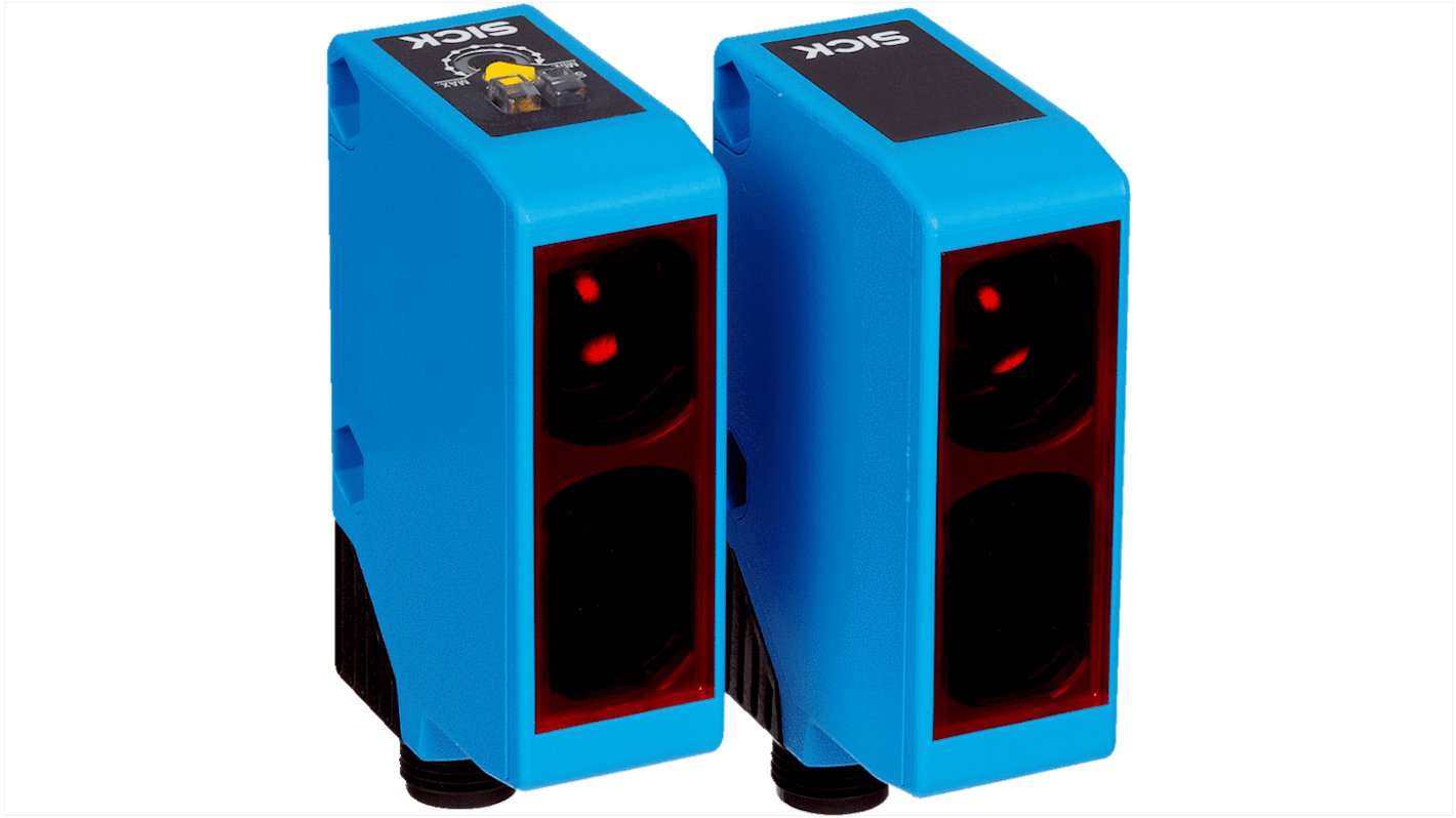 Rs-Online Sensore fotoelettrico Rettangolare SICK a fascio diretto rilevamento 0 → 50 m. uscita Commutazione luce/buio