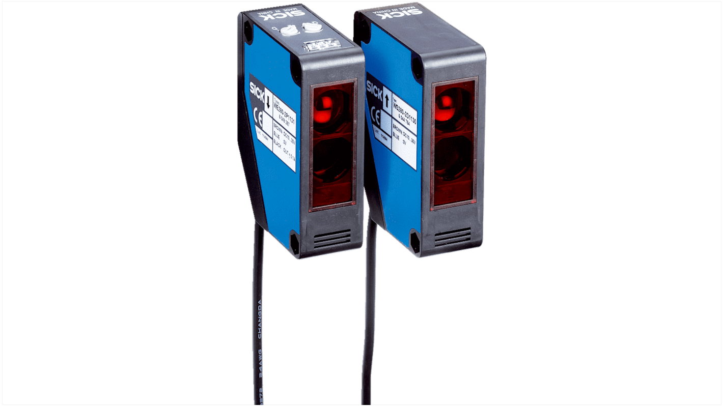 Rs-Online Sensore fotoelettrico Rettangolare SICK a fascio diretto rilevamento 0 → 60 m. uscita Commutazione luce/buio