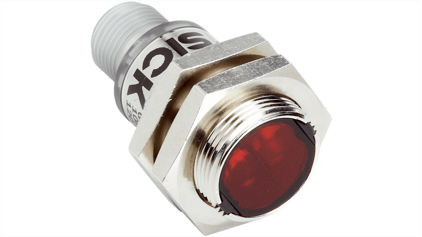 Rs-Online Sensore fotoelettrico Cilindrico SICK rilevamento 3 mm → 115 mm uscita Commutazione luce NPN