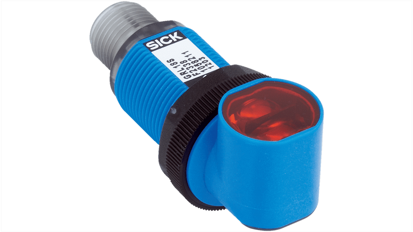 Rs-Online Sensore fotoelettrico Cilindrico SICK rilevamento 5 mm → 550 mm uscita Commutazione luminosa PNP
