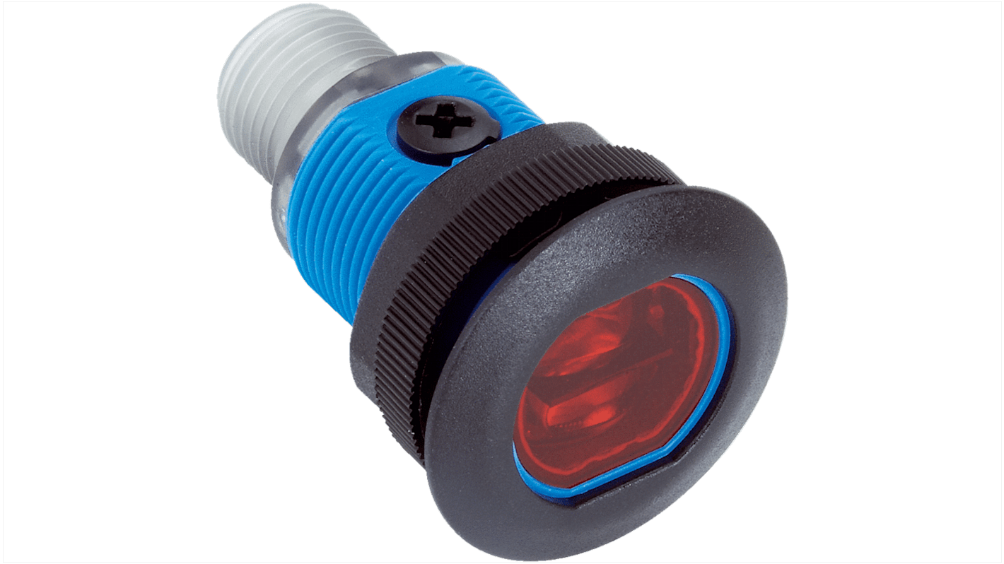Rs-Online Sensore fotoelettrico Cilindrico SICK rilevamento 3 mm → 350 mm uscita Commutazione luce/buio PNP