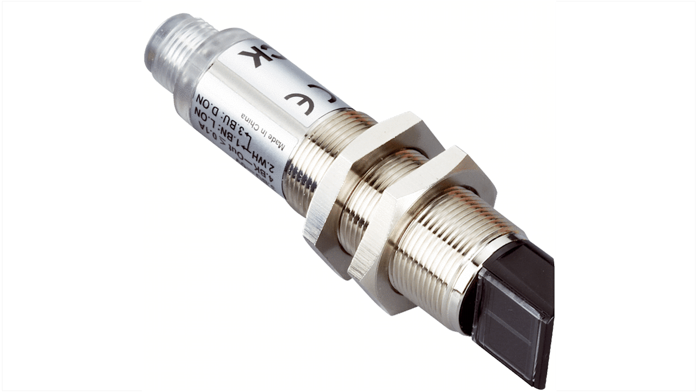 Rs-Online Sensore fotoelettrico Cilindrico SICK rilevamento 1 mm → 900 mm uscita Commutazione luminosa PNP