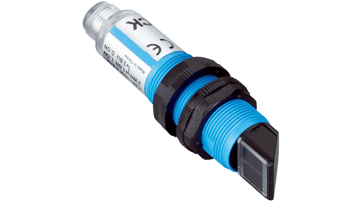 Rs-Online Sensore fotoelettrico Cilindrico SICK rilevamento 1 mm → 900 mm uscita Commutazione luce/buio PNP