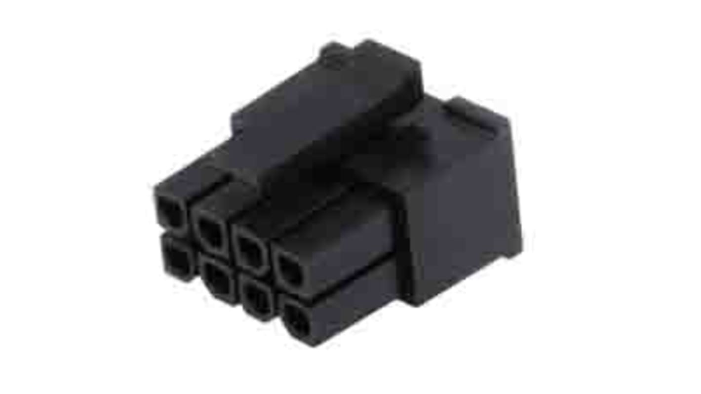 Molex 43025 Crimpkontaktgehäuse, Buchse, Nylon, Schwarz, 8-polig