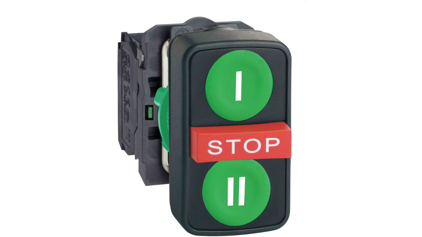 Schneider Electric XB5 Series Push Button, 22mm Cutout, 2NO + 1NC