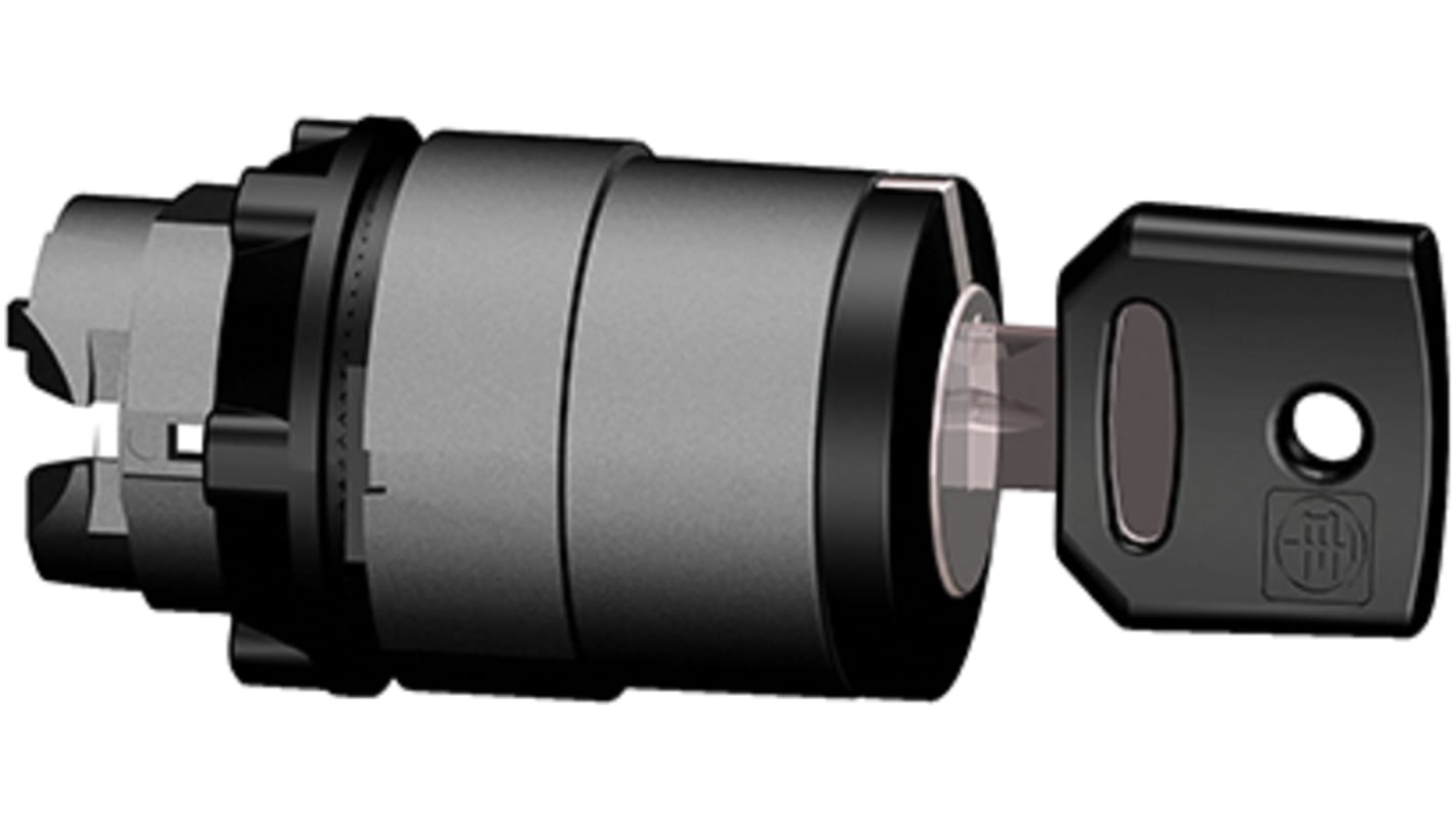 Schneider Electric XB5 2-position Key Switch Head, Latching, 22mm Cutout