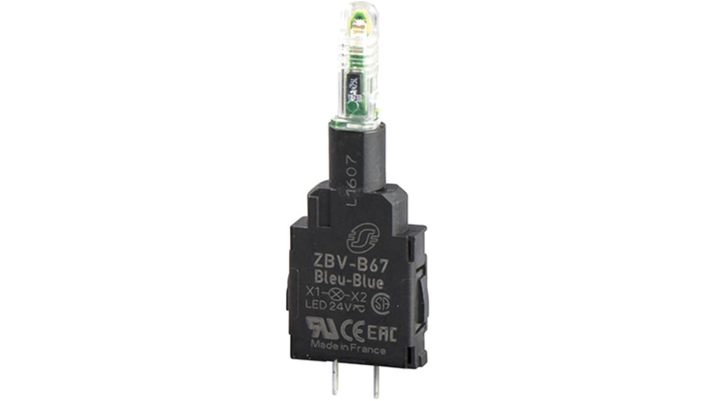 Schneider Electric ZBV Series Light Block, 24V, Red Light, Pins for printed circuit board