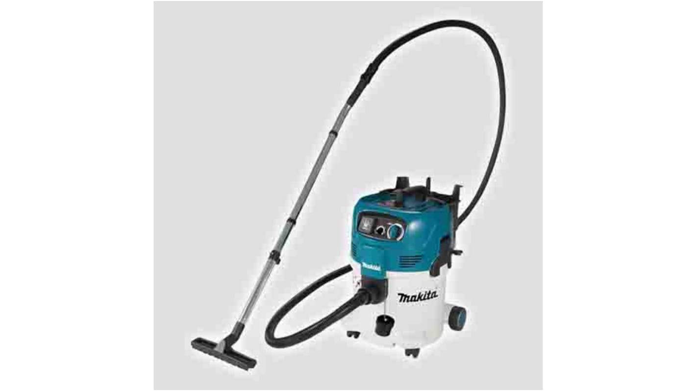 Makita VC3012M Floor Vacuum Cleaner Vacuum Cleaner for Wet/Dry Areas, 7.5m Cable, 110V, BS4343