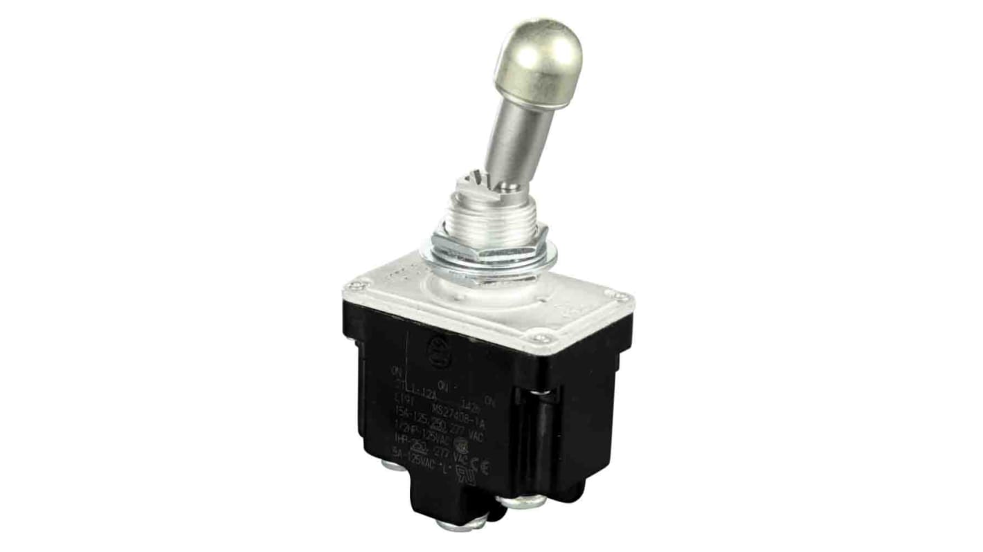 Honeywell 钮子开关, 双刀双掷, 20 A, 衬套安装, 螺丝端子