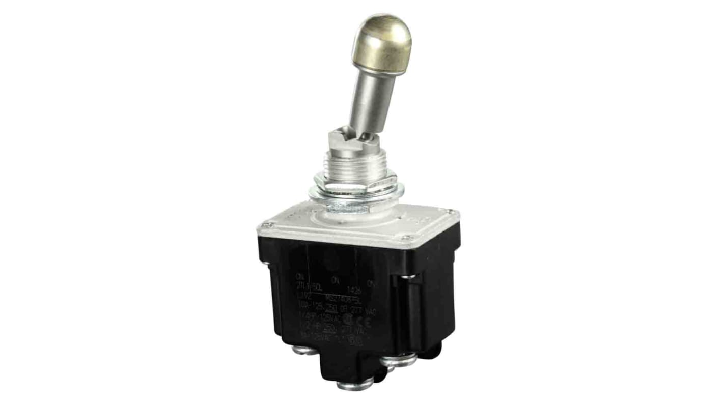 Honeywell 钮子开关, 双刀双掷, 20 A, 衬套安装, 螺丝端子