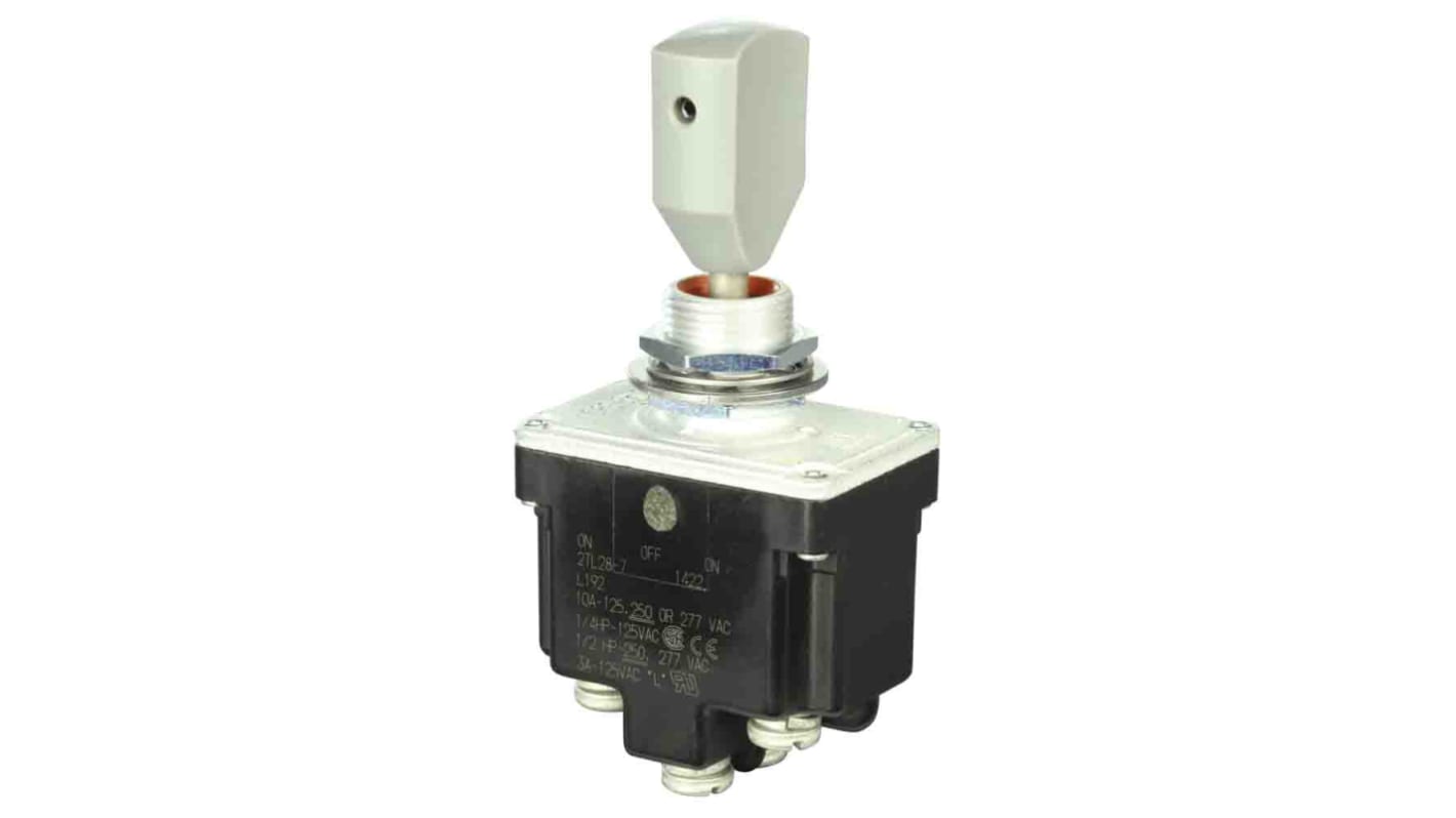 Honeywell 钮子开关, 双刀双掷, 开-关-开操作, 20 A, 衬套安装, 螺丝端子