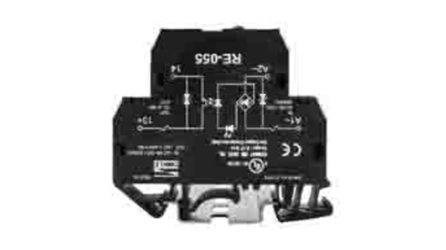 Módulo de relé de estado sólido RS PRO, control 95 → 125 Vac, carga 3 → 48 Vdc / 500 mAdc, para carril DIN