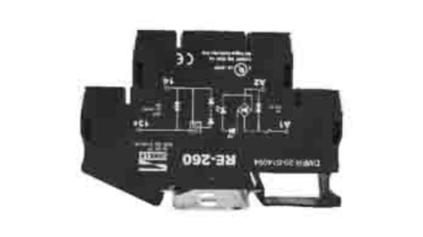 RS PRO 固态接口继电器, 最大控制5V 直流, 最大负载48 V 直流, 最大负载6 Adc, DIN导轨安装