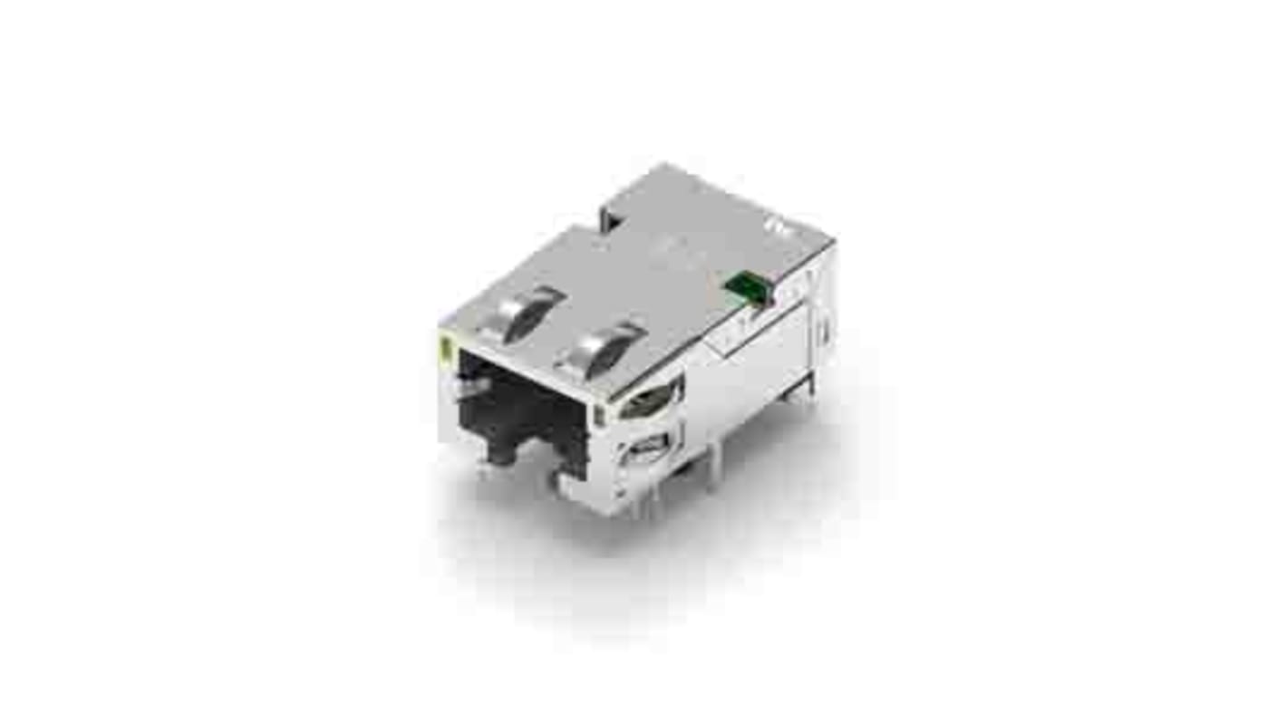 Transformador LAN Ethernet Wurth Elektronik, 1 puertos, Agujero pasante, 28.57 x 17.53 x 11.92mm