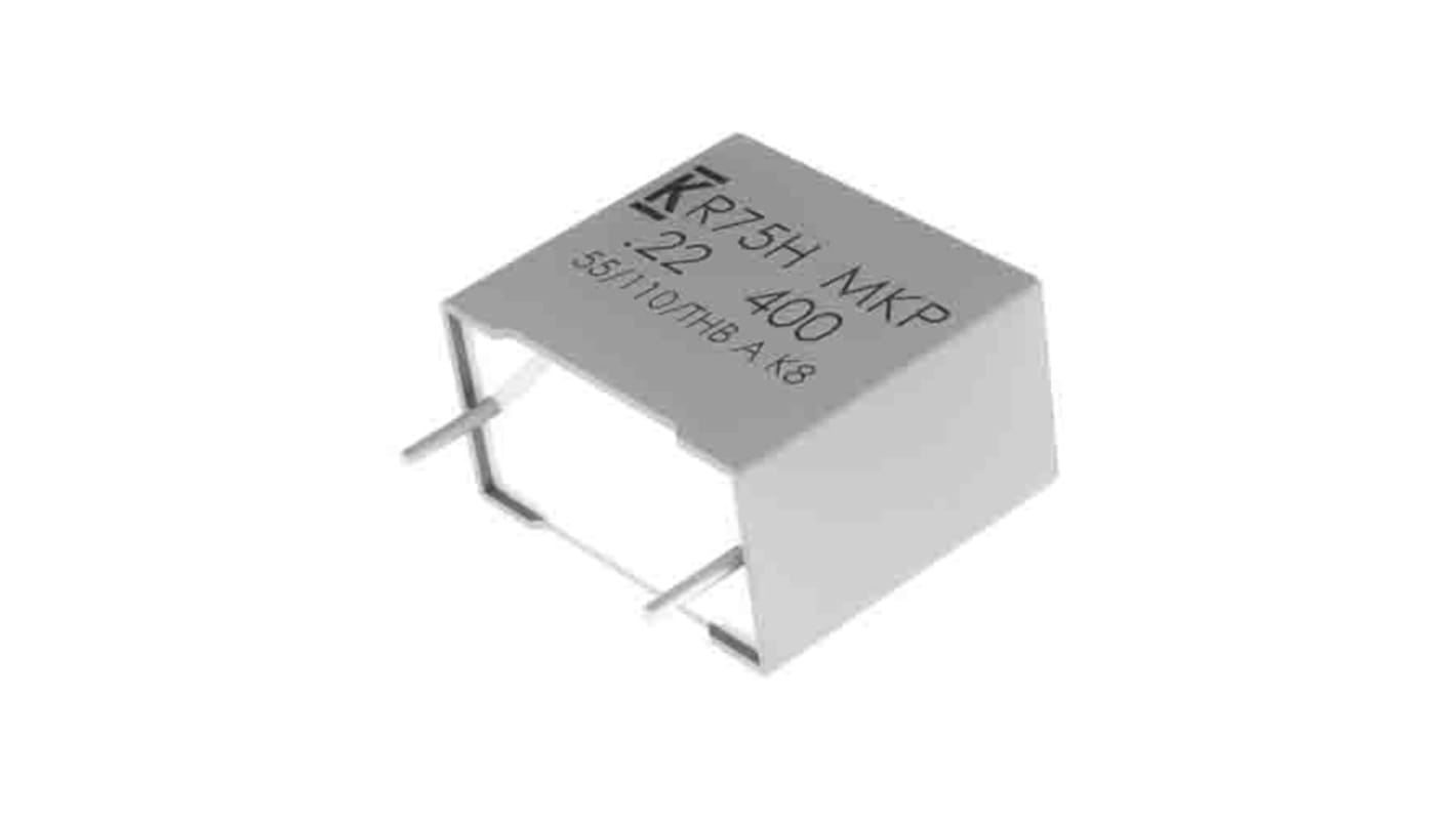 KEMET R75 Polypropylene Capacitor PP, 400V dc, 5%, 15nF, Through Hole