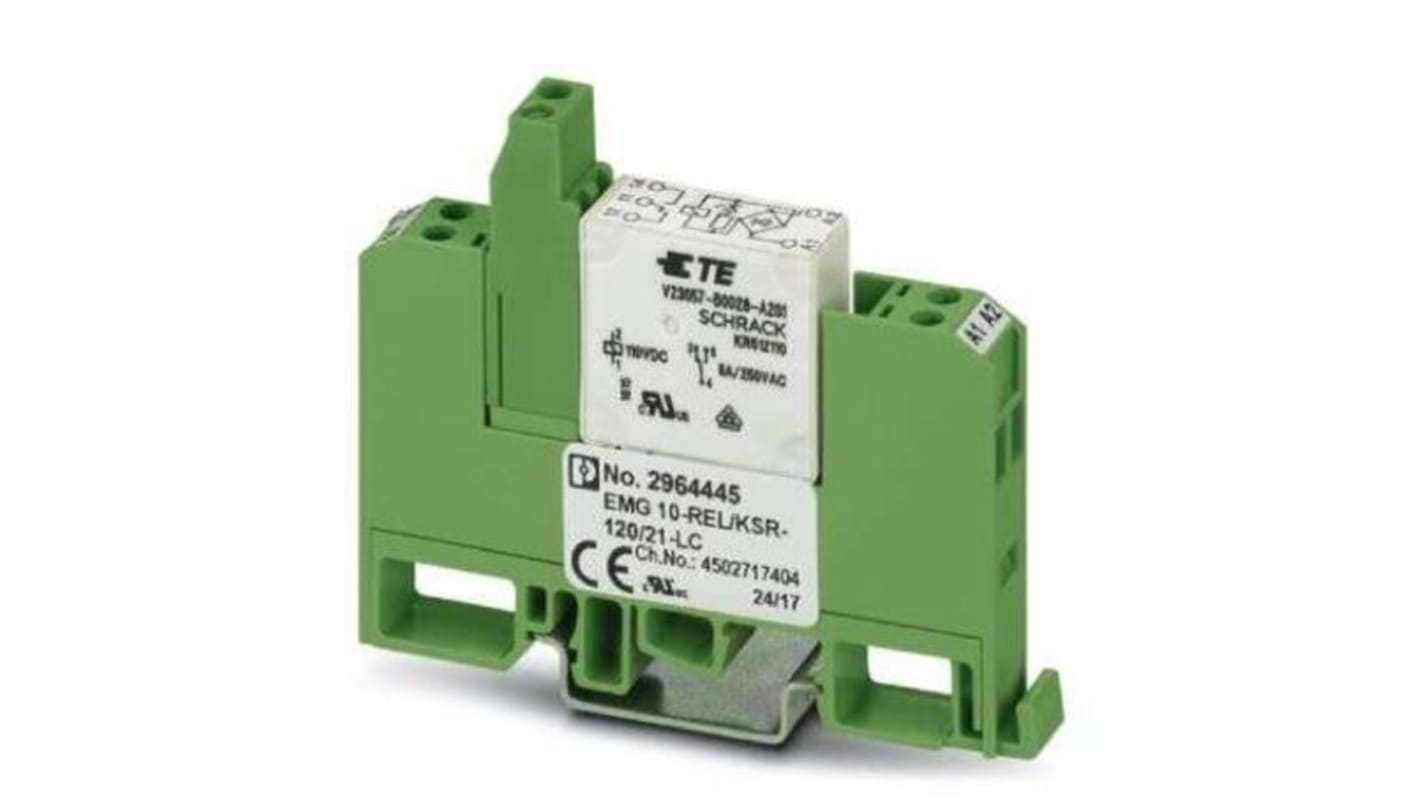 Phoenix Contact EMG 10-REL/KSR-120/21-LC Series Interface Relay, DIN Rail Mount