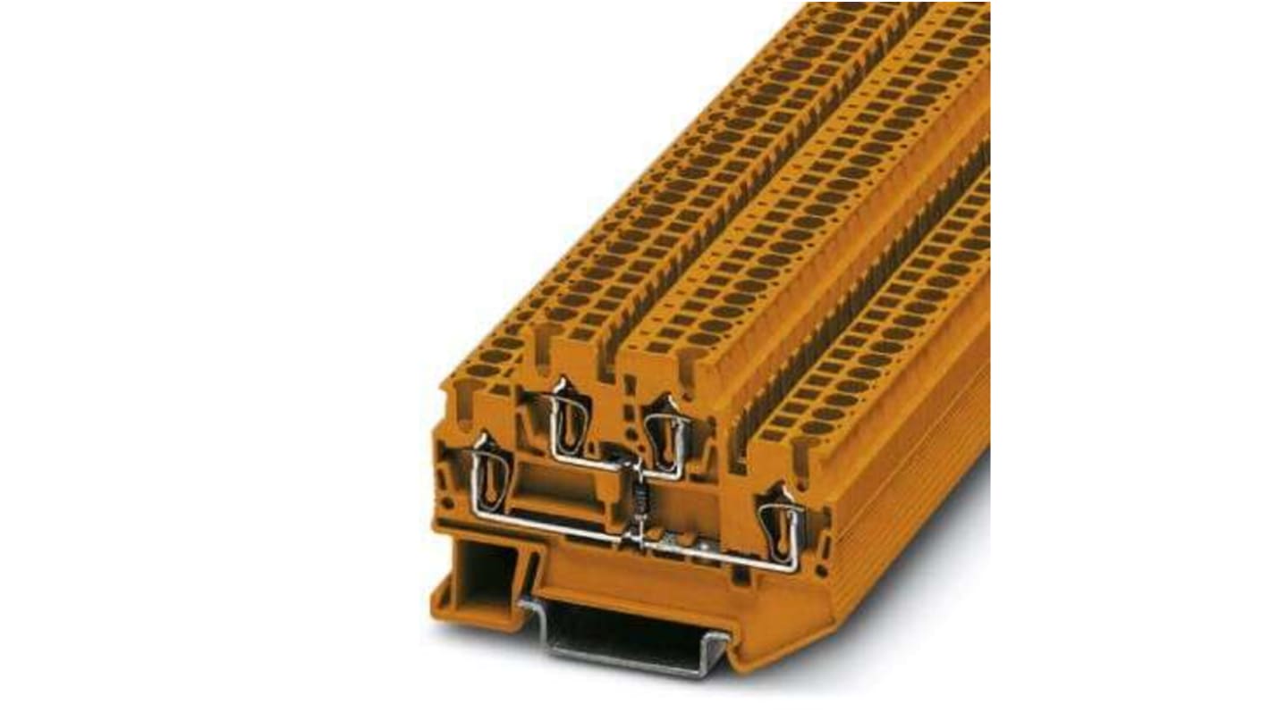 Phoenix Contact 3035399 5-R20K/O-U, STTB 2 Series Orange, 0.08 → 4mm², Spring Cage Termination