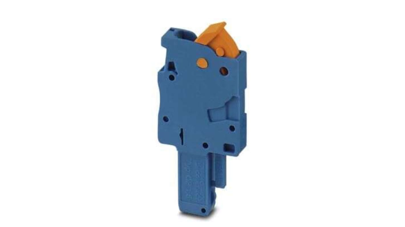 Phoenix Contact QP Series QP 1,5/ 1-L BU Terminal Plug, 1-Way, 17.5A, 24 - 16 Wire, Quick Connect Termination